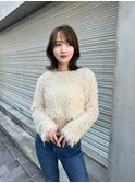 大人こなれくびれレイヤーボブミディアム