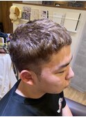 初カラー！爽やかグレージュショート