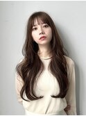 前髪ありなし×韓国風ロング×美シルエット×くびれレイヤー
