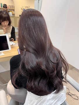 カラ フクオカ(Cara FUKUOKA) 【ココアラベンダー&レイヤーカット】《福岡髪質改善》