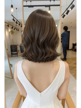 サードバイローラン(THiRD by ROULAND) 【THiRD】オリーブグレークラゲヘアーココアベージュ