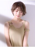 大人可愛い人気セミウェットシースルー似合わせ小顔ショートボブ