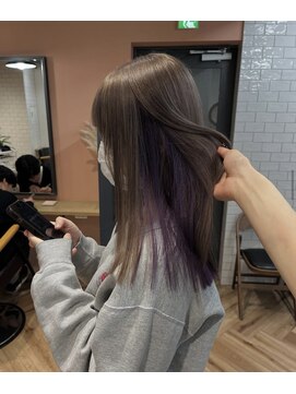 ループウエスト(LOOP WEST) グレージュ×インナーカラー1111