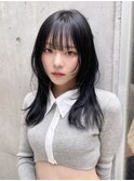 ハッシュカット　韓国ウルフ　韓国レイヤー　顔周りウルフ