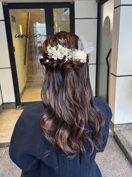 ユニコ(unico) ヘアアレンジ/ハーフアップ
