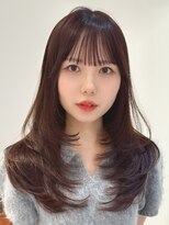 ハッチ(HACCH)&nbsp;韓国風レイヤーカットブリーチダブルカラー前髪