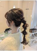 編みおろしポニー