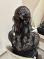 ミラ(Mila) ハーフアップカチモリ!リボンシニヨンも混ぜてトレンドヘアに★