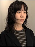 レイヤーカット/レイヤーパーマ/ミディアムレイヤーくせ毛パーマ