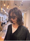 癖毛をパーマ風レイヤーボブ