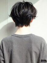 モッズヘア メン 新所沢店(mod's hair men)&nbsp;束感アッシュブラックかき上げセンターパートショートp1新所沢