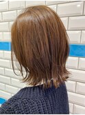 【藤原三知代】くびれ外ハネアッシュブラウン