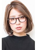 【西宮初♪ボブ専門店】ナチュラルストレート/ 寒色系カラー