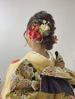 メルノ(MERUNO)&nbsp;成人式お支度★編み込みアップ♪