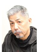 刈り上げ/アップバング/グレイヘア50代60代短髪髪型/爽やか