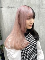 シーン(seen)&nbsp;【ホワイトピンク×ブラック】ハーフカラー