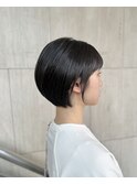 丸みのあるショートボブ