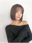 大人ボブ×縮毛矯正　○堀越太真樹