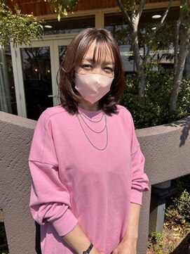 トップヘアー 玉島店(TOP HAIR) 《TOPHAIR 玉島店/ ベリー》顔周りレイヤー×ミディアムロブ