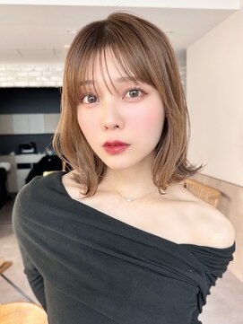 サンド 名古屋(sand) ボブ/レイヤーカット/髪質改善/ウェットヘア/オリーブベージュ