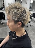 メンズマッシュパーマニュアンスパーマスパイラルパーマ刈り上げ