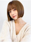 20代30代40代小顔切りっぱなし大人ボブイヤリングカラー