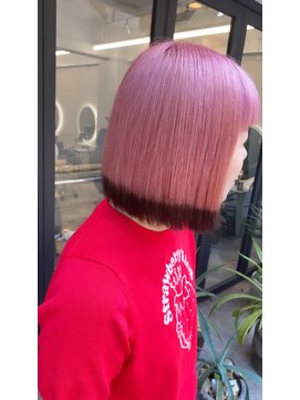 レーベン(LEBEN) ◎ピンクカラー裾ブラウンカラー◎