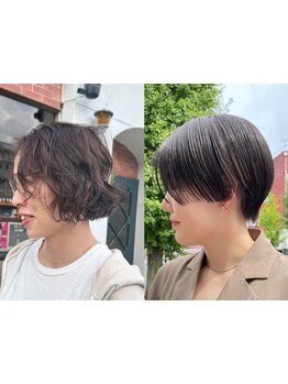 小顔ショート/おしゃれボブも。顔回りの繊細なカットが評判!ベ テランの高技術で理想を叶えます◎【万代】