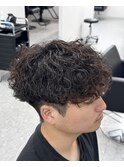マッシュ波巻きスパイラルパーマ