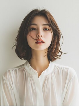 e.m.a プレミアムビューティーサロン 栄駅店(e.m.a PREMIUM BEAUTY SALON) 重めミディアム/ミディアムヘア/美髪/髪型/イメチェン