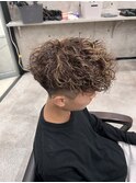 メンズパーマ外国人風スペインカールスパイラルマッシュ