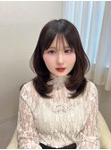 レイヤー/ミディアム/韓国/前髪カット/髪質改善/顔まわり/愛され