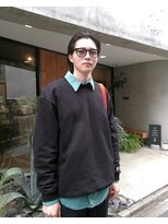 オムズ(OM's)&nbsp;メンズカットオールバックセンターパート眉毛