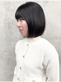 ナチュラルストレート内巻きワンレンボブ