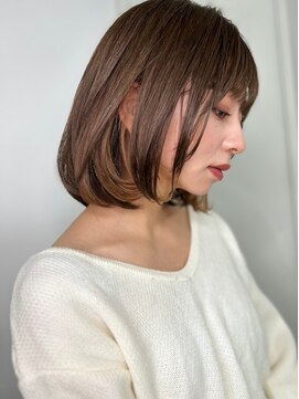 カバーヘア イヴ 戸頭店(COVER HAIR EVE) イヤリングカラー大人可愛いワンカールボブディp1戸頭20代30代