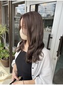 ブリーチなし!透明感グレージュ