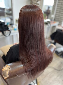 クッキー ヘアーアンドメイク(COOKIE Hair&Make) 【COOKIE】ピンクバイオレットの艶感ストレート