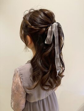 ニシオギ ヴォイス 西荻窪店(nishiogi voice) 揺れるリボンが特別な日を彩る◎ドレッシーハーフアップ