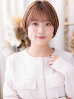 カバーヘア ブリス 大宮西口(COVER HAIR bliss)&nbsp;ツヤ感ローズベージュ小顔コンパクトショートc7大宮20代30代40代