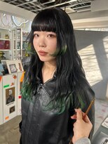 マトペ&nbsp;デザインカラー　ポイントブリーチ　モスグリーンカラー