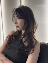 シュルール 所沢プロぺ通り店(chorule)&nbsp;くびれレイヤーダークグレージュミディアムレイヤー前髪カット