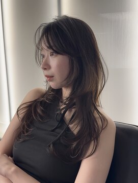 シュルール 所沢プロぺ通り店(chorule) くびれレイヤーダークグレージュミディアムレイヤー前髪カット