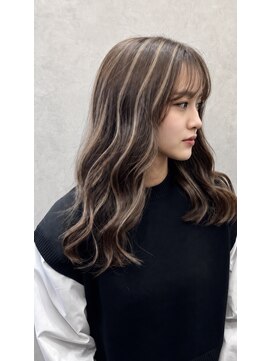 エスドットブルーム 梅田店(S.BROOM) 赤み抹消◇コントラストハイライト+プレミアム髪質改善カラー