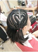 ボブハートコーンロウアレンジ【ヘアアレンジ　立川/立川南口】