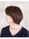【Le lien 大阪】 大人かわいい 小顔ショートボブ ひし形