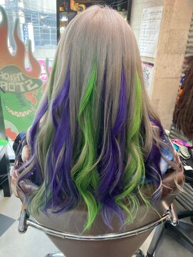 トリックストア(TRICK STORE) 派手☆ストライプのインナーカラー