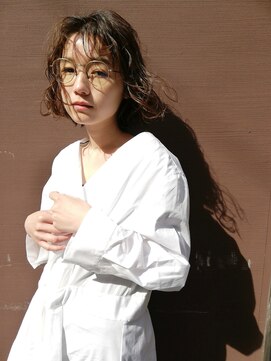 フロート 小阪店(float) モカブラウン_マロンベージュ Aラインボブ かきあげ