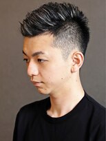 ポルテオム(PORTE HOMME)&nbsp;【ポルテオム】刈り上げメッシュハイライトフェードカット