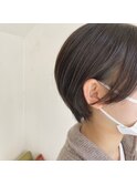 丸みショートボブ/小顔補正立体カット