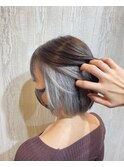 インナーカラー×パールホワイト【TELAHAIR鎌ヶ谷】